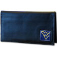 W. Virginia Mountaineers Deluxe Leather Checkbook Cover